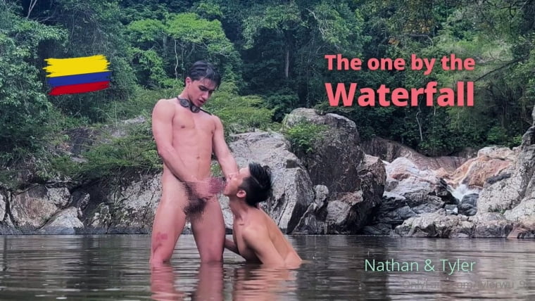 滝のそばでウォーター スポーツ - タイラー ウー x ネイサン——ワンケ ビデオ